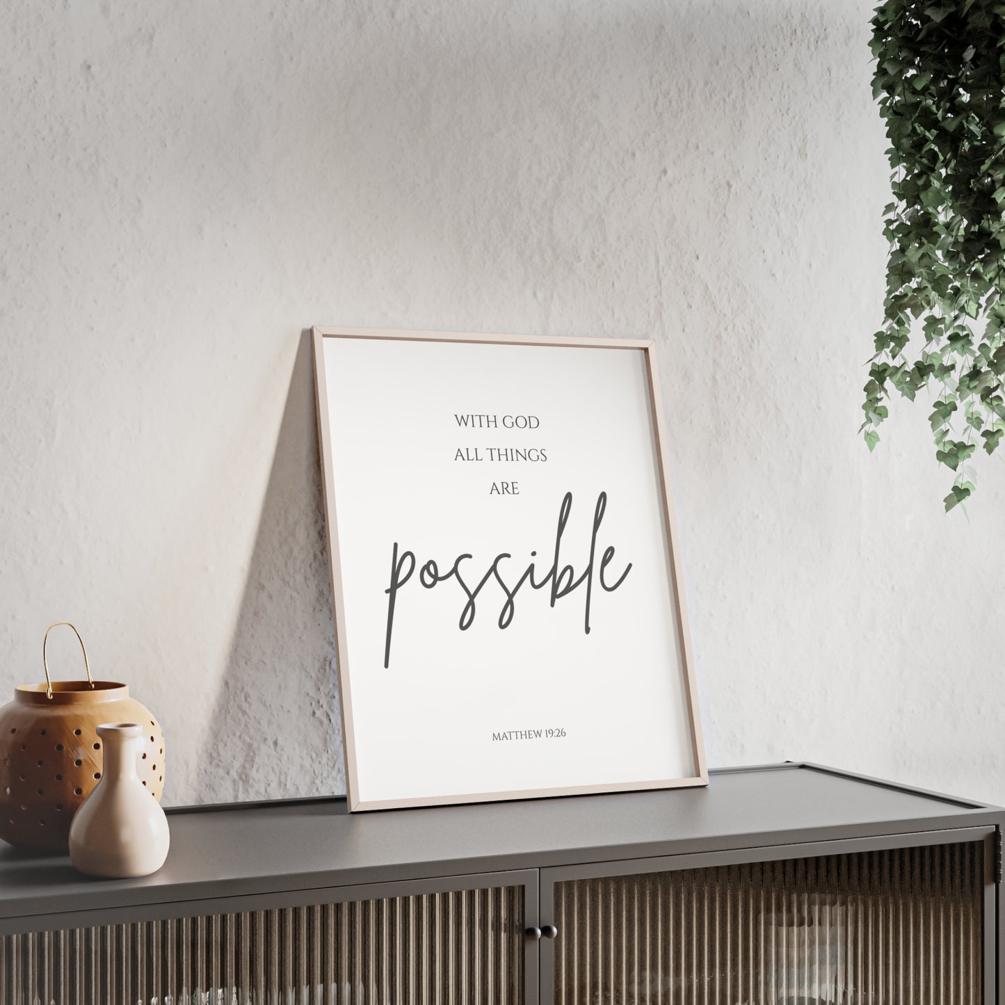 With God All Things Are Possible Wall Art