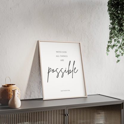 With God All Things Are Possible Wall Art