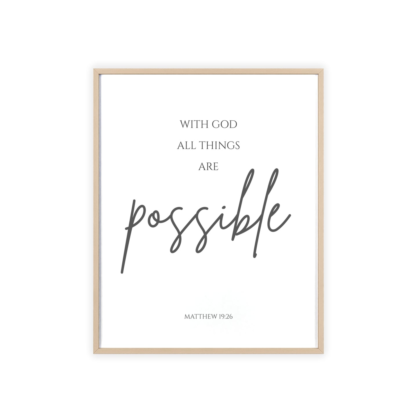 With God All Things Are Possible Wall Art