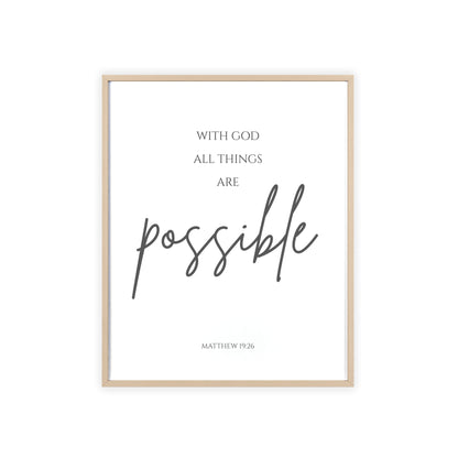 With God All Things Are Possible Wall Art