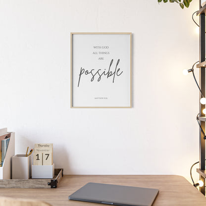With God All Things Are Possible Wall Art