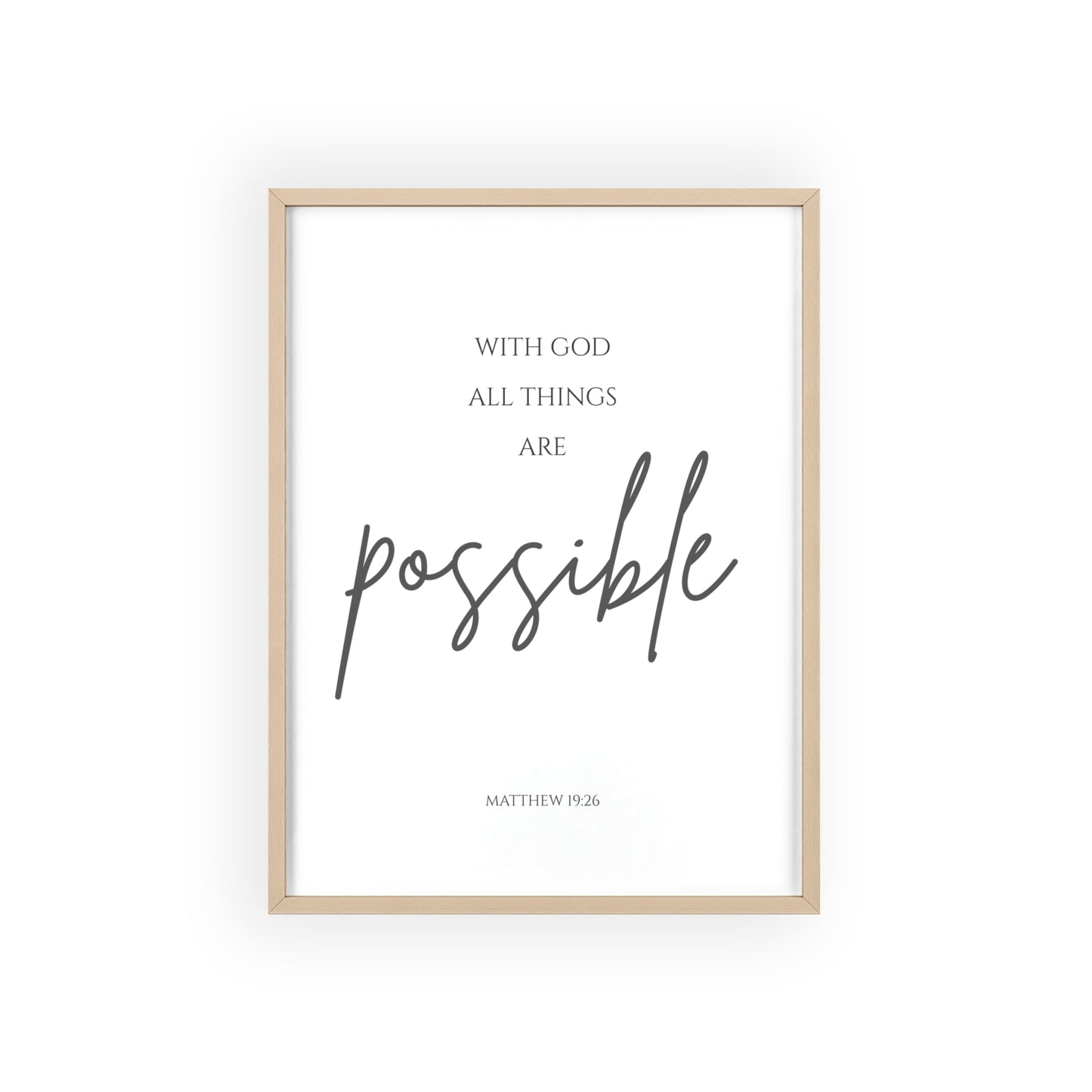 With God All Things Are Possible Wall Art