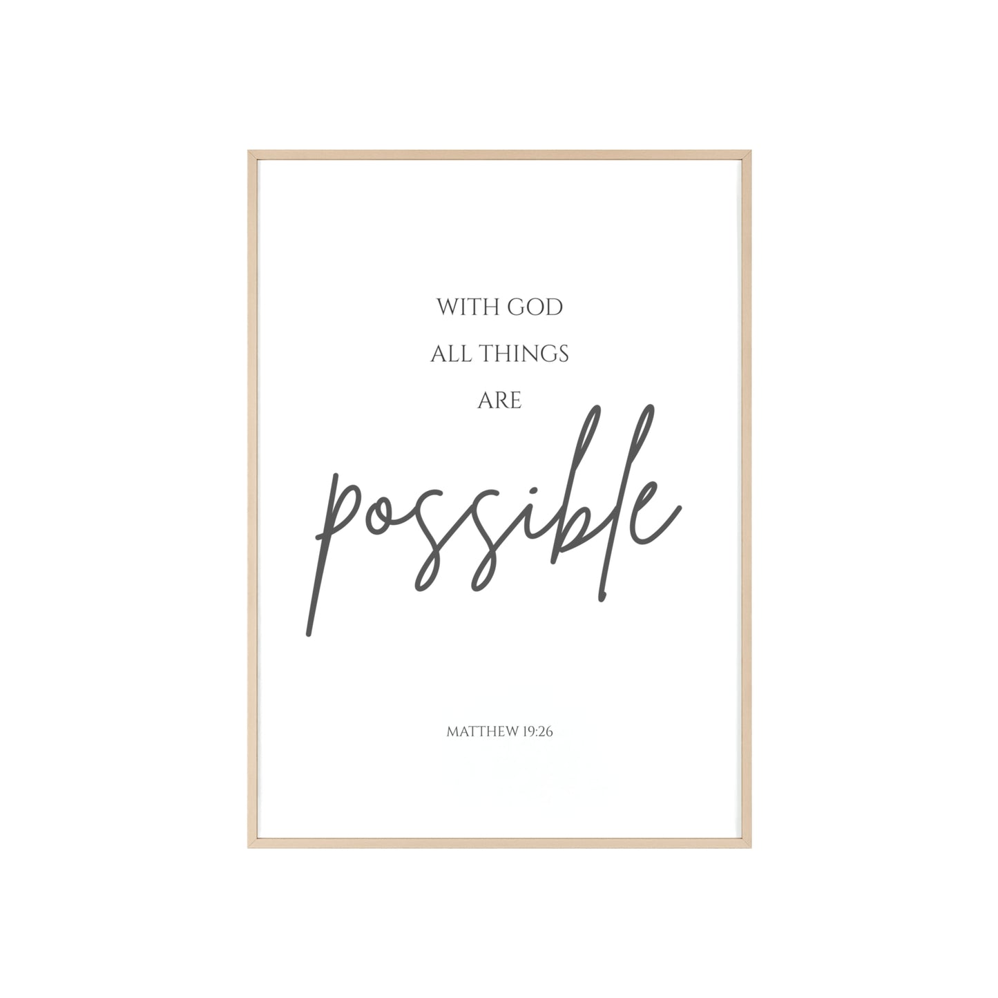 With God All Things Are Possible Wall Art