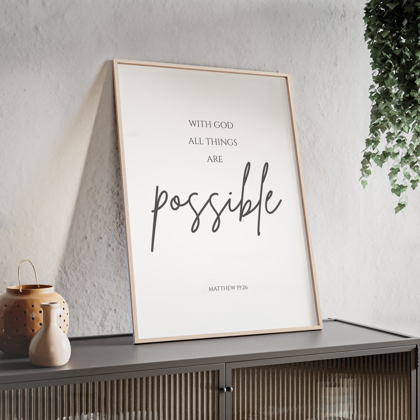 With God All Things Are Possible Wall Art