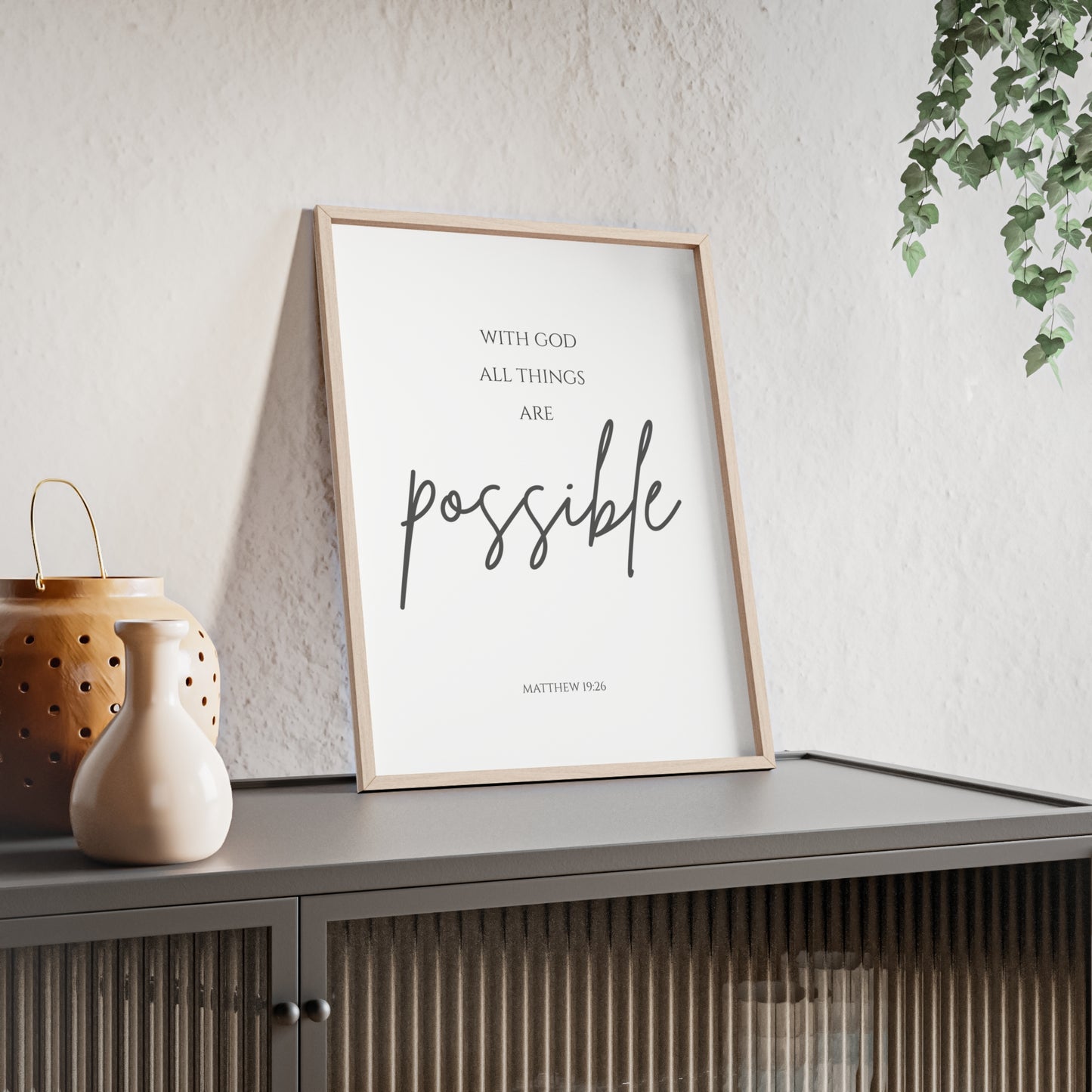 With God All Things Are Possible Wall Art