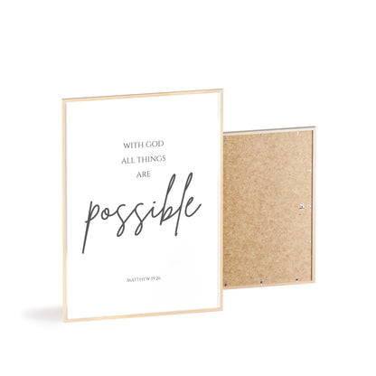 With God All Things Are Possible Wall Art