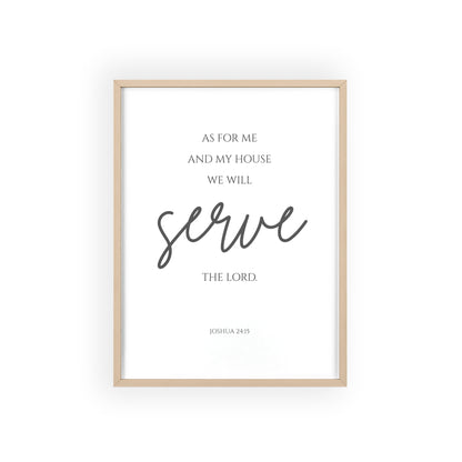 As For Me and My House Wall Art