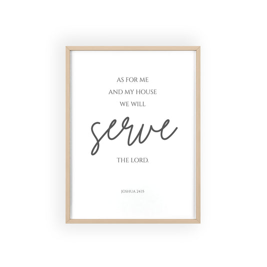 As For Me and My House Wall Art