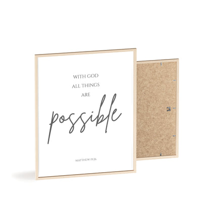 With God All Things Are Possible Wall Art