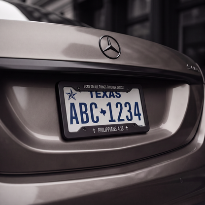I Can Do All Things Through Christ License Plate Frame