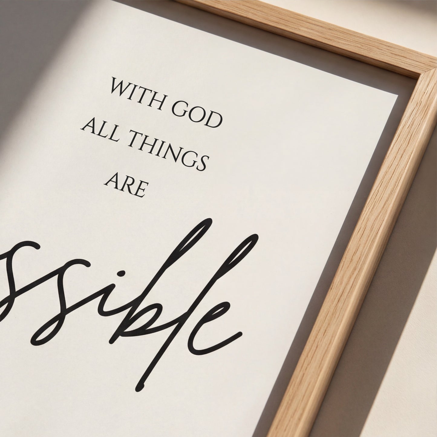 With God All Things Are Possible Wall Art